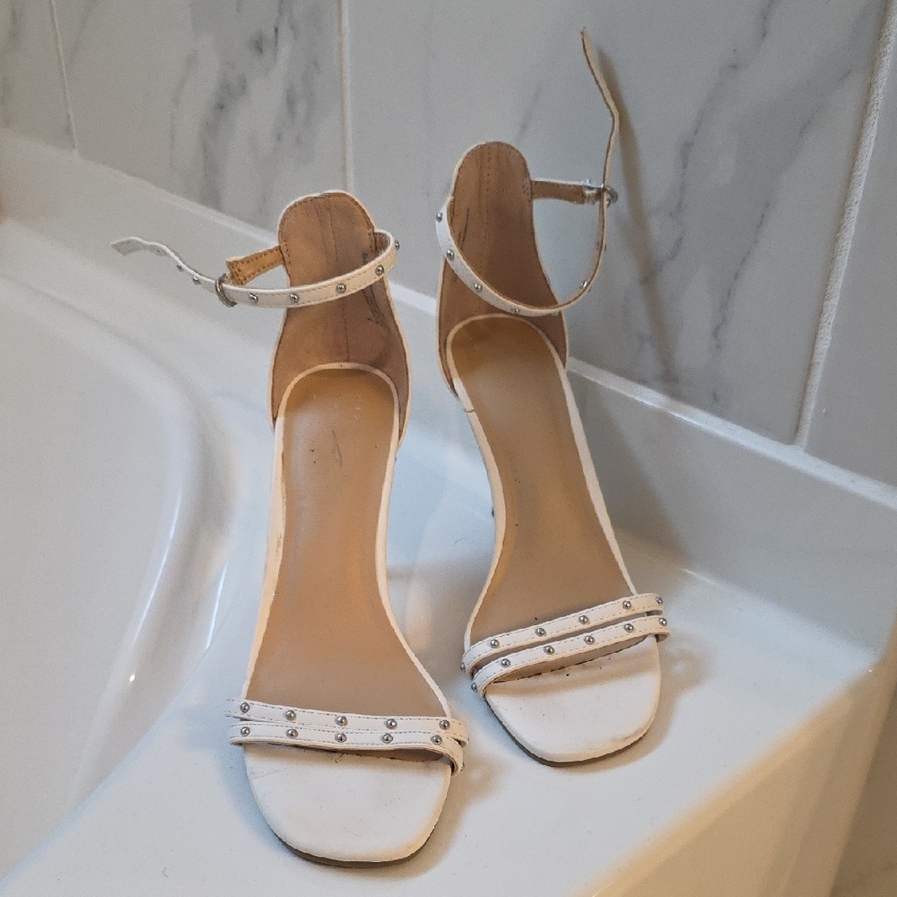 a new day White Studded Heels